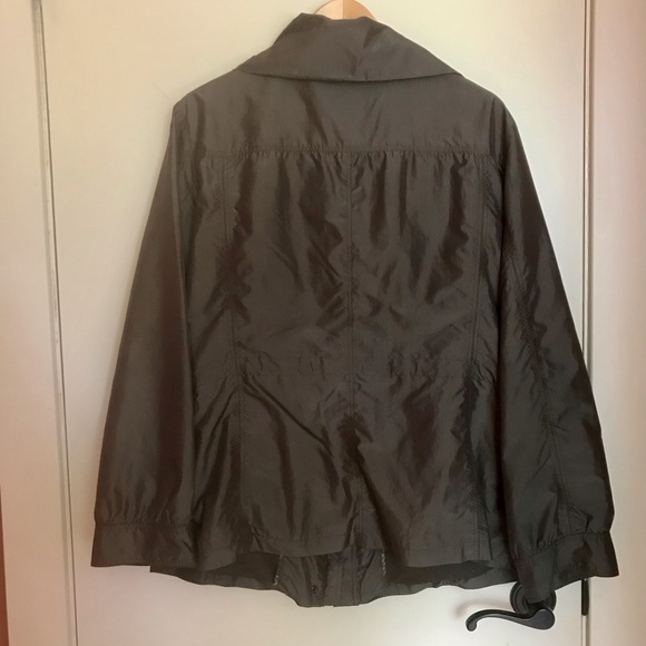 Women’s Olsen Army Green Fashion Rain Coat size 14 - Picture 4 of 6